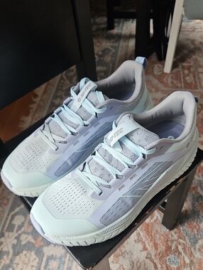 Hi-Tec Women's Blue and Gray Athletic Trail Sneaker